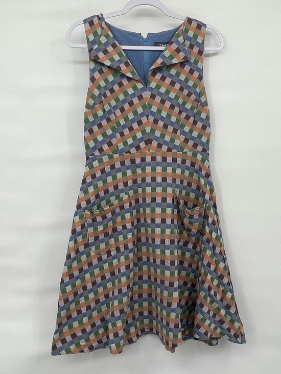 Modcloth Dresses & Skirts - Modcloth vintage style multicolor check pattern dress`